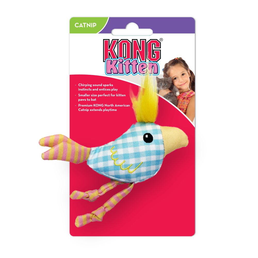 KONG KITTEN CHIRPZ CHICK ASSORTED