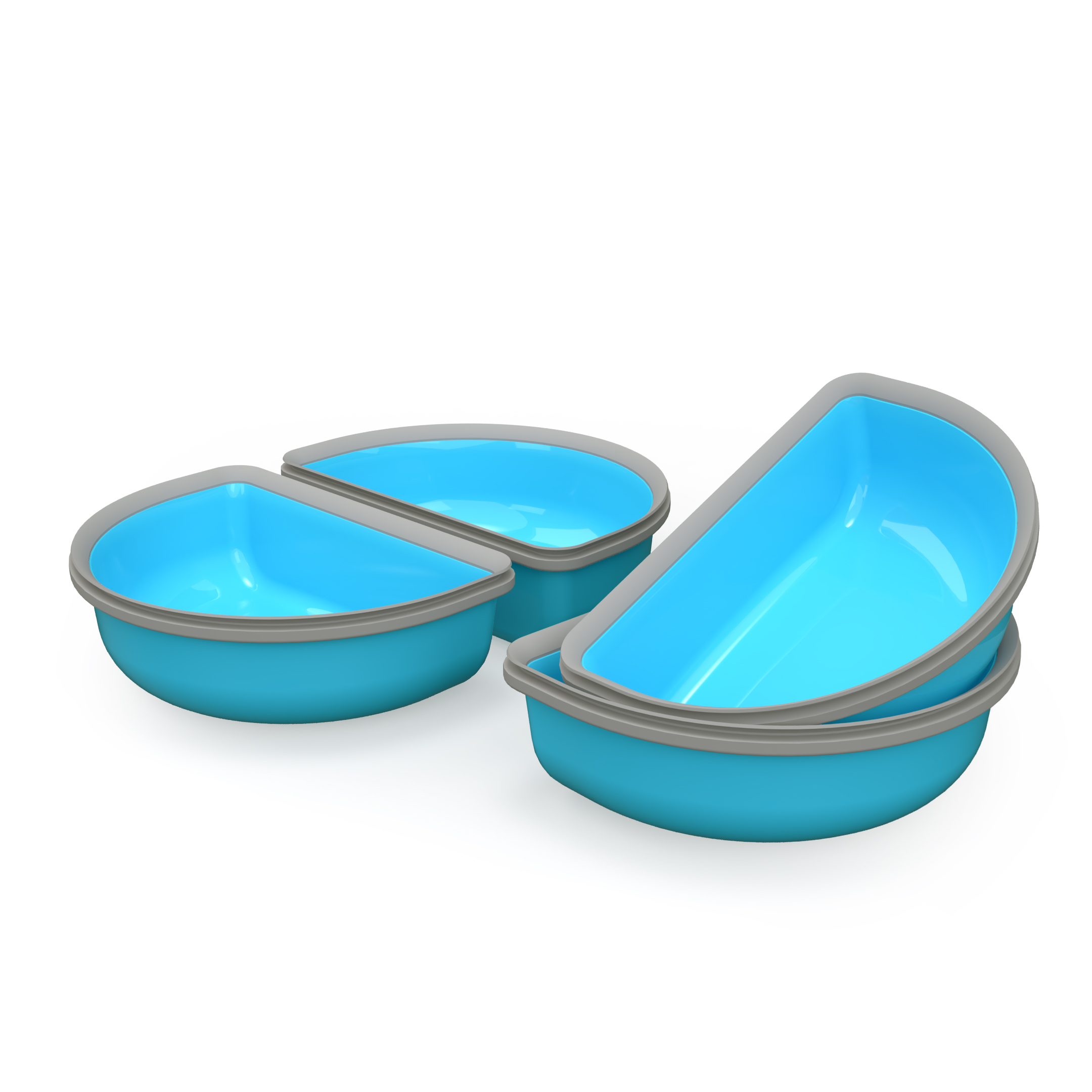 Surefeed Half Bowls Blue